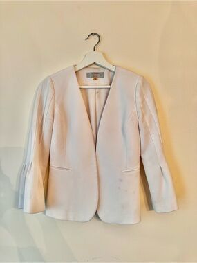 Tahari Modern White Blazer